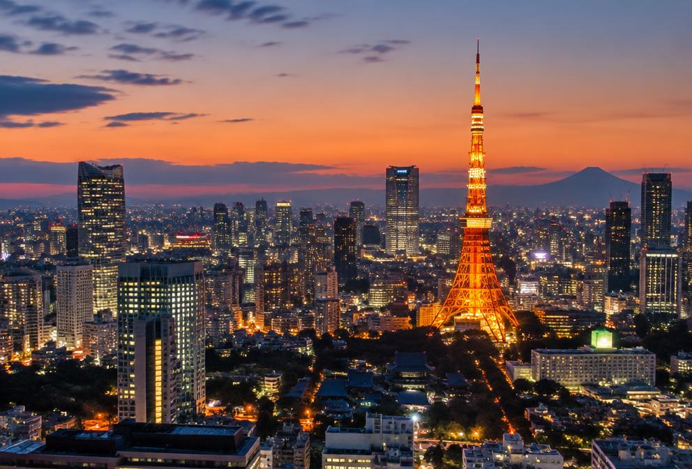 Imagine ilustrativă: Tokyo la apus